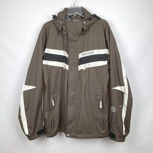 BOGNER Fire + Ice Men's Sz 44 Brown 2-In-1 Full Zip Hooded Ski Snowboard Jacket